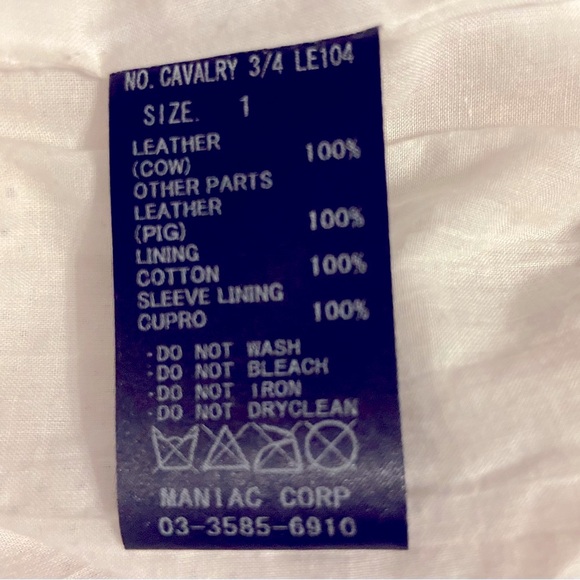 Vintage L.G.B (Le Grande Bleu/Japan) soft leather Rockstar-style jacket. Rare💕 - Picture 8 of 16